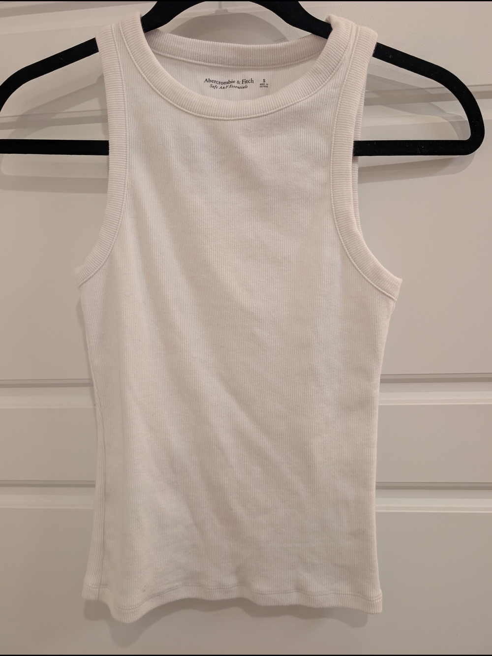 Abercrombie & Fitch Cream Ribbed Slim Tank, Never Worn Size Small